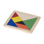 Kleurrijke houten tangram puzzel om cadeau te geven Shape kleur bruin vierde weergave