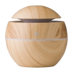 ABS humidifier met houtlook en gekleurde LED-lampjes kleur bruin eerste weergave