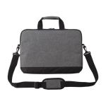 Laptoptas met voorvak van polyester 600D 15” kleur grijs tweede weergave