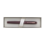 Monochromatische metalen roller met zwarte inkt en etui Parker kleur bordeaux derde weergave