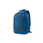 Rugzak van RPET met laptopvak en reflecterende banden 18L kleur blauw