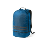 Rugzak van RPET met reflecterende banden en schoenenvak 25L kleur blauw