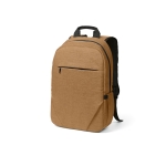 Rugzak van 300D RPET met voorritsvak 18L 15,6” kleur camel