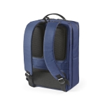 Laptoprugzak van gerecycled polyester met waterdichte ritsen 15,6” kleur blauw tweede weergave