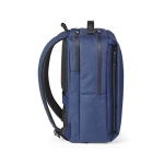 Laptoprugzak van gerecycled polyester met waterdichte ritsen 15,6” kleur blauw derde weergave