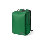 Laptoprugzak van gerecycled polyester met waterdichte ritsen 15,6” kleur groen