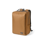 Laptoprugzak van gerecycled polyester met waterdichte ritsen 15,6” kleur camel