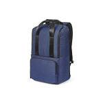 Polyester gerecyclede rugzak met laptopvak 18L kleur blauw