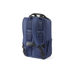 Polyester gerecyclede rugzak met laptopvak 18L kleur blauw tweede weergave