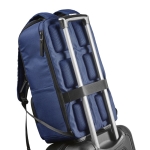 Polyester gerecyclede rugzak met laptopvak 18L kleur blauw derde weergave