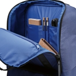 Polyester gerecyclede rugzak met laptopvak 18L kleur blauw vijfde detail weergave