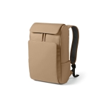 Synthetisch lederen rugzak met gewatteerd laptopvak 20L kleur camel