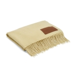 Zeer zachte RPET deken met aanpasbare patch 180 g/m2 kleur beige