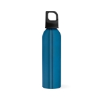 Gerecyclede aluminium fles met karabijnhaakdop 690ml kleur blauw