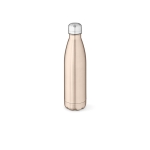 Glansrijke thermosfles van gerecycled roestvrij staal 400ml kleur champagne