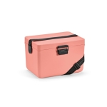 Koelbox van gerecycled plastic met draagriem 12L kleur zalm