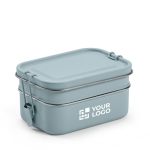 Dubbele lunchbox van gerecycled roestvrij staal met gespen 1,2L hoofdweergave