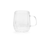 Dubbelwandige borosilicaatglazen beker 440ml kleur doorzichtig