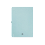 Notitieboek van gerecycled papier met harde kaft A4 kleur pastel blauw achter weergave