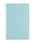 Notitieboek met kaft van gerecycled karton A5 gelinieerde pagina's kleur pastel blauw vooraanzicht