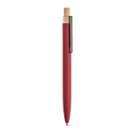 Pen van gerecycled aluminium en RPET met blauwe Dokumental® inkt kleur bordeaux