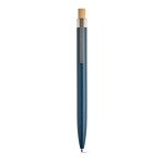 Pen van gerecycled aluminium en RPET met blauwe Dokumental® inkt kleur marineblauw derde weergave