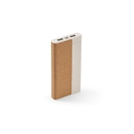 Powerbank van kurk en tarwestro met type C-poort 10.000 mAh kleur naturel tweede weergave