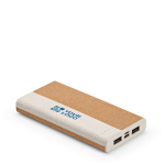 Powerbank van kurk en tarwestro met type C-poort 10.000 mAh hoofdweergave