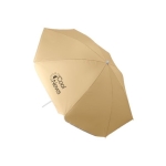 Strandparasol van gekleurd nylon met witte rand Ø180 kleur beige derde weergave