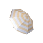 Strandparasol van gekleurd nylon met witte rand Ø180 kleur beige derde weergave