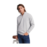 Sweatshirt van katoen en polyester met halve rits 280 g/m2 Roly kleur marineblauw luxe weergave