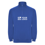 Sweatshirt van katoen en polyester met halve rits 280 g/m2 Roly met afdrukgebied