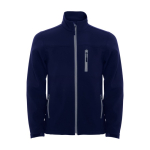 Softshell jas van polyester voor heren 300 g/m2 Roly kleur marineblauw