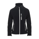 Softshell damesjas van polyester en elastaan 300 g/m2 Roly kleur zwart