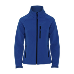 Softshell damesjas van polyester en elastaan 300 g/m2 Roly kleur koningsblauw