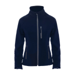 Softshell damesjas van polyester en elastaan 300 g/m2 Roly kleur marineblauw