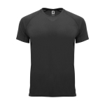 Sportshirt van 100% polyester voor heren 135 g/m2 Roly kleur zwart