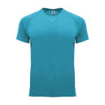 Sportshirt van 100% polyester voor heren 135 g/m2 Roly kleur turkoois