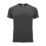 Sportshirt van 100% polyester voor heren 135 g/m2 Roly kleur grafiet