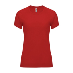 Sportshirt van 100% polyester voor dames 135 g/m2 Roly kleur rood