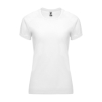 Sportshirt van 100% polyester voor dames 135 g/m2 Roly kleur wit