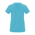 Sportshirt van 100% polyester voor dames 135 g/m2 Roly kleur turkoois tweede weergave achterkant