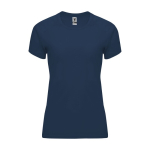 Sportshirt van 100% polyester voor dames 135 g/m2 Roly kleur marineblauw