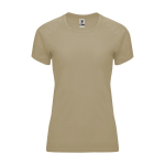 Sportshirt van 100% polyester voor dames 135 g/m2 Roly kleur taupe