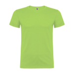 T-shirt van 100% katoen voor heren 155 g/m2 Roly Beagle kleur limoen groen