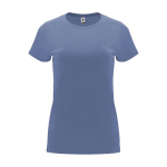 T-shirt van 100% katoen voor dames 170 g/m2 Roly kleur jeans blauw