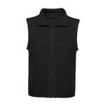 Unisex fleece vest van 100% polyester met hoge kraag 300 g/m2 Roly kleur zwart