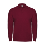 Poloshirt van 100% katoen piqué voor heren 220 g/m2 Roly kleur bordeaux