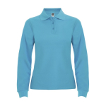 Poloshirt van 100% katoen piqué voor dames 220 g/m2 Roly kleur turkoois