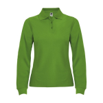 Poloshirt van 100% katoen piqué voor dames 220 g/m2 Roly kleur gras groen